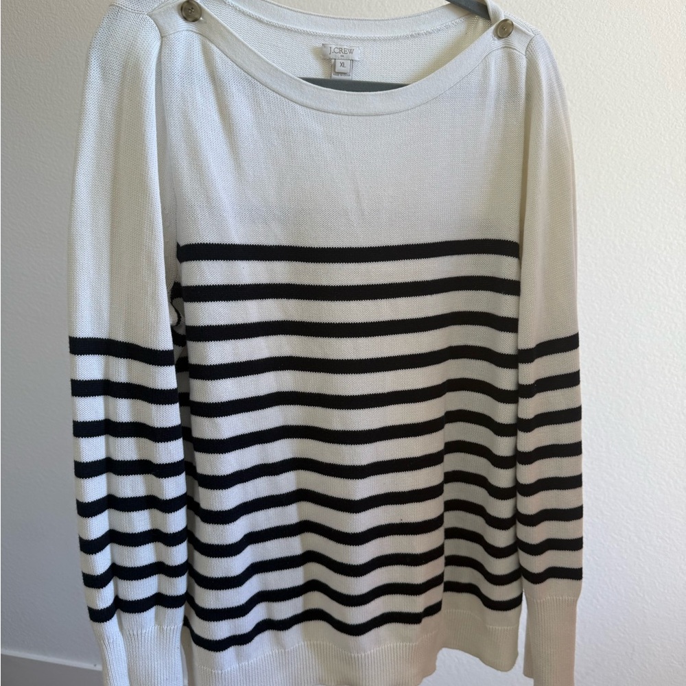 J crew striped Sweater - Black and White